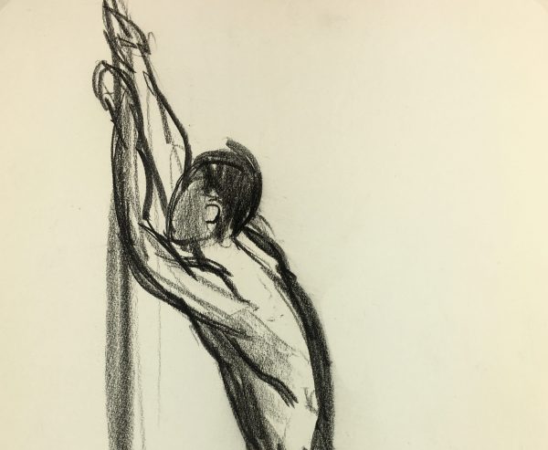 Nudes Original Art - Nude, J. Odette, c.1950