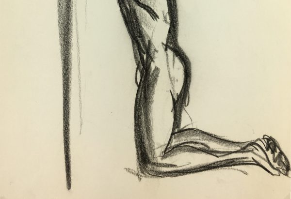 Nudes Original Art - Nude, J. Odette, c.1950