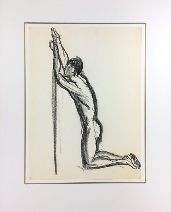 Nudes Original Art - Nude, J. Odette, c.1950