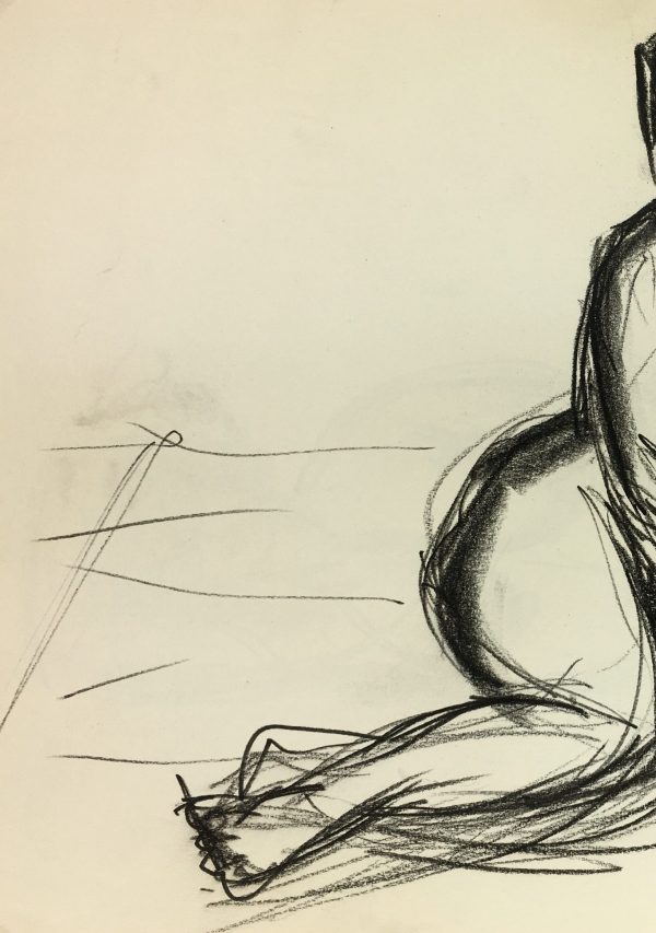 Nudes Original Art - Nude, J. Odette, c.1950