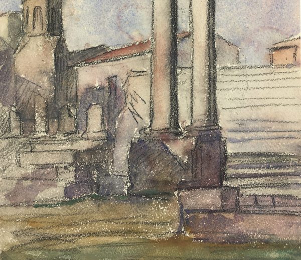 Provence, France Original Art - Charcoal - Provence, c.1920