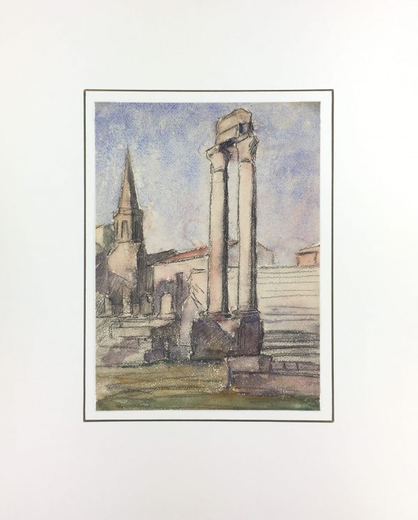 Provence, France Original Art - Charcoal - Provence, c.1920