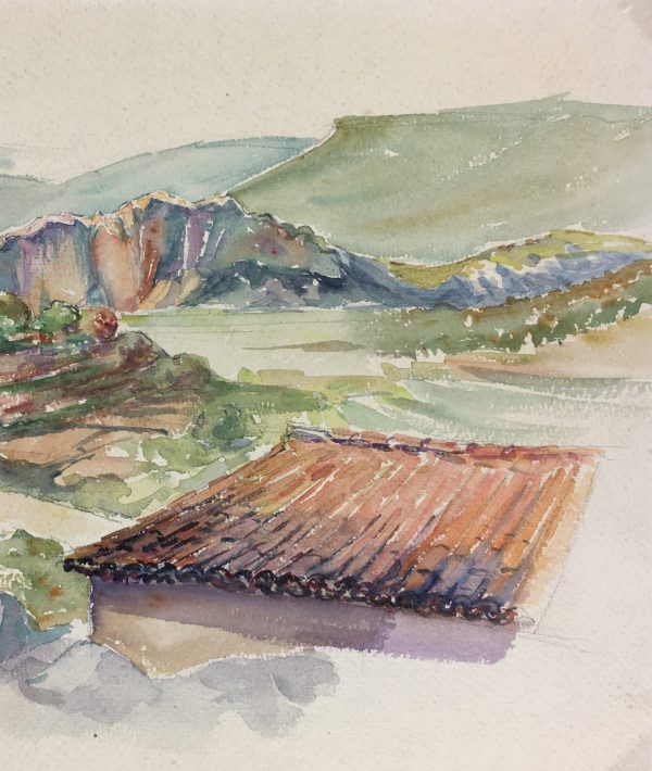 Provence, France Original Art - Évenos, Provence, c.1950