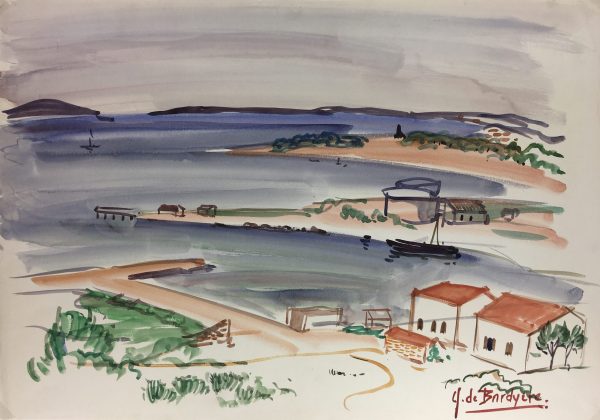 Provence, France Original Art - Provence, J. de Bardyère, c.1950