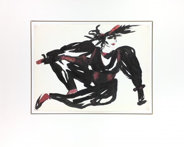 Performance Original Art - L'Homme en Noir, Etienne Mayon, c.1980