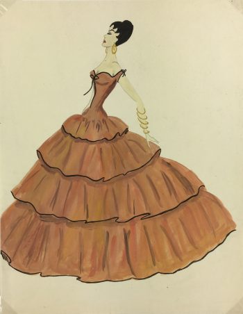 Performance Original Art - French Fashion, (Theater), c.1960