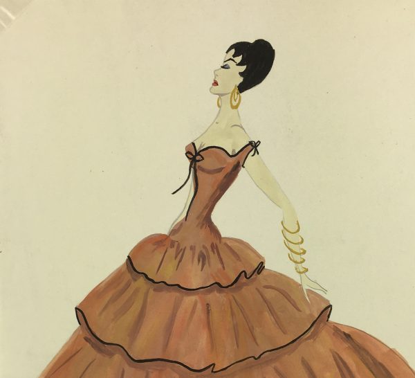 Performance Original Art - French Fashion, (Theater), c.1960