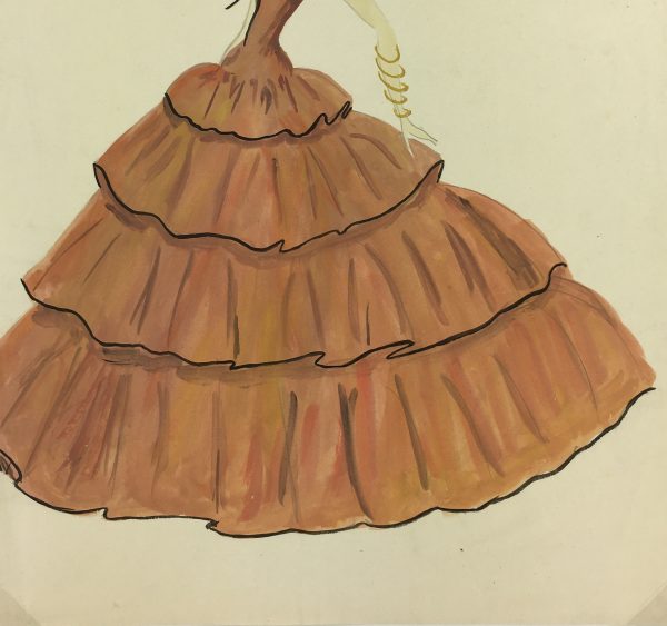 Performance Original Art - French Fashion, (Theater), c.1960