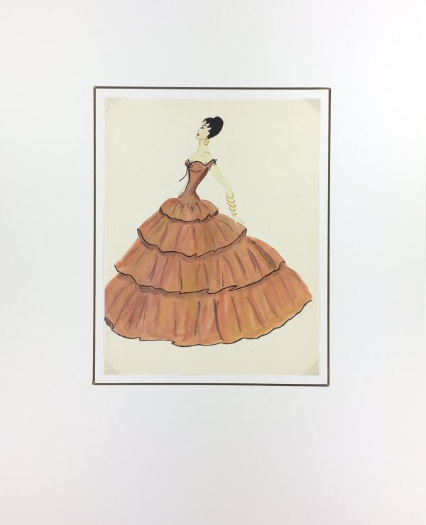 Performance Original Art - French Fashion, (Theater), c.1960