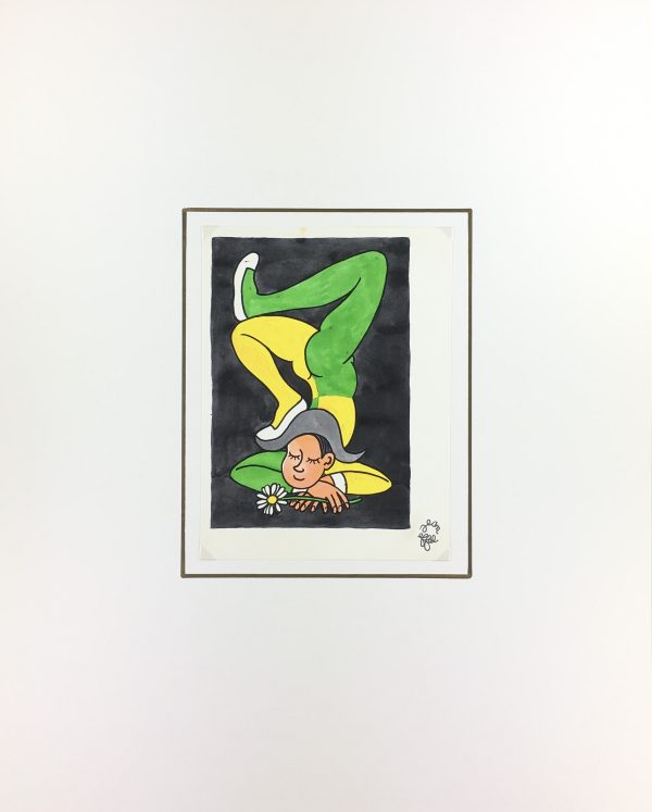 Performance Original Art - Harlequin, Jean Effel, c.1970