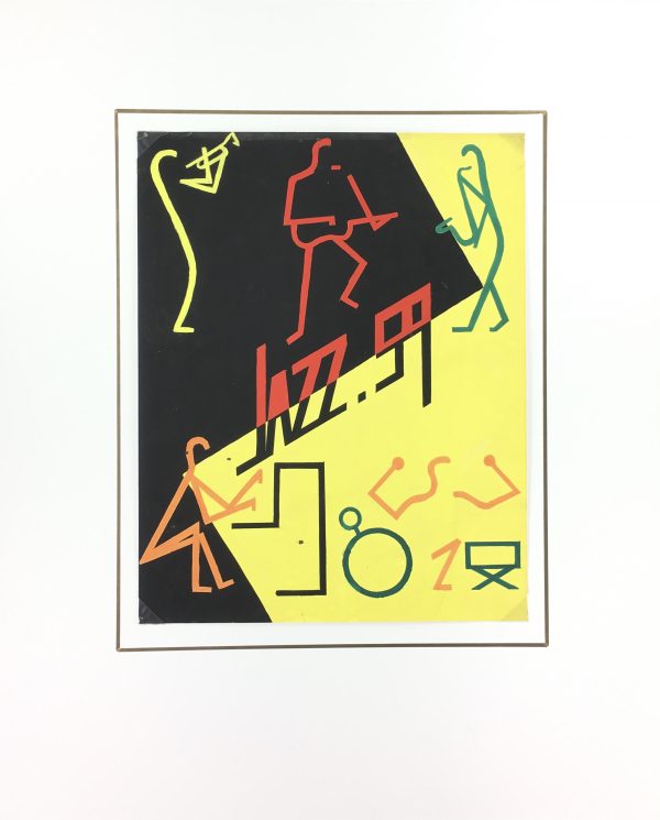 Performance Original Art - Jazz Painting, French, 1959