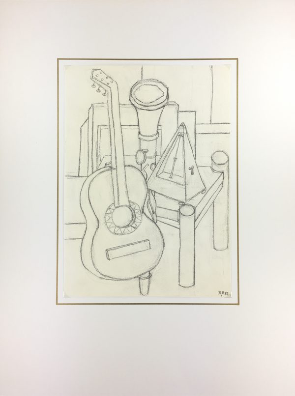 Performance Original Art - Pencil - Guitar, 1982