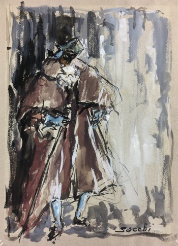Performance Original Art - Masquerade, Sacchi, c.1970