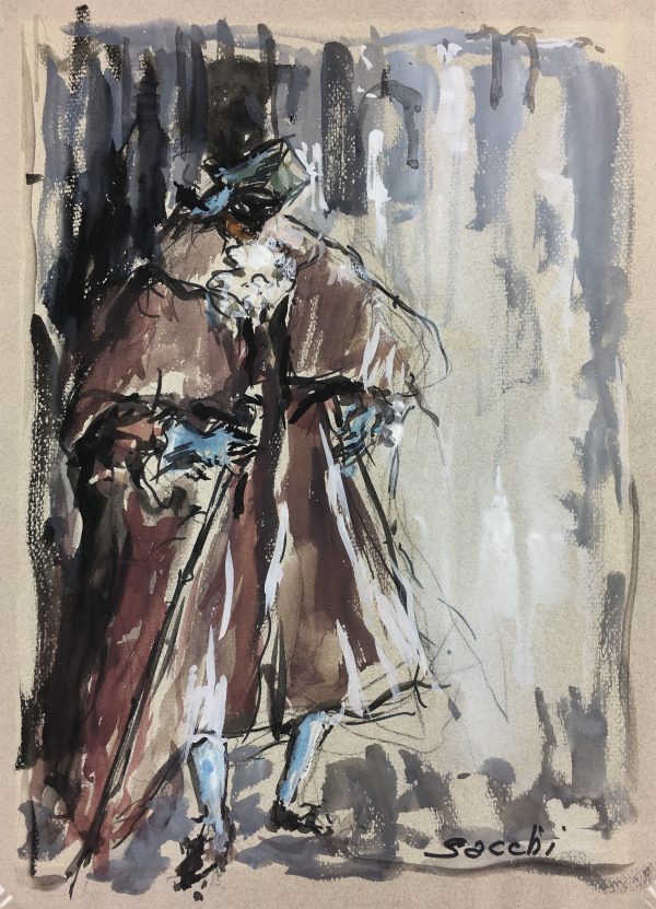Performance Original Art - Masquerade, Sacchi, c.1970