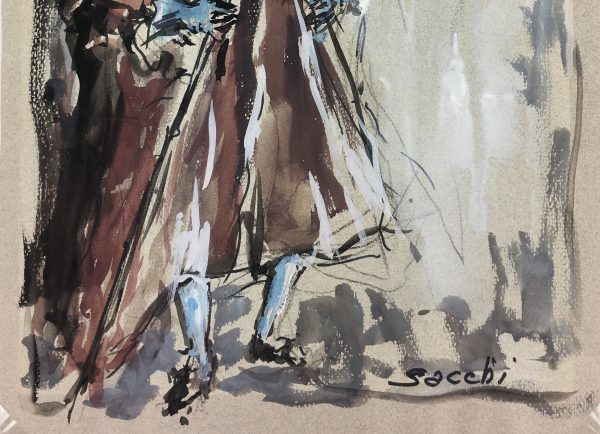 Performance Original Art - Masquerade, Sacchi, c.1970