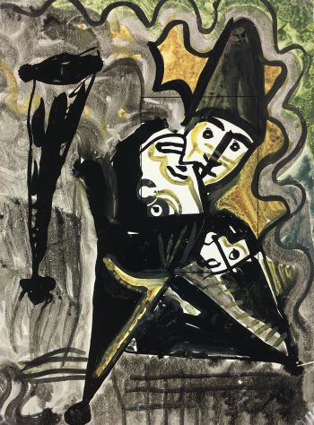 Performance Original Art - Harlequin Abstract, (French), 2000s