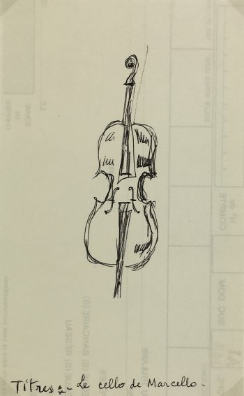 Performance Original Art - Cello, Albert Vialé, c.1970