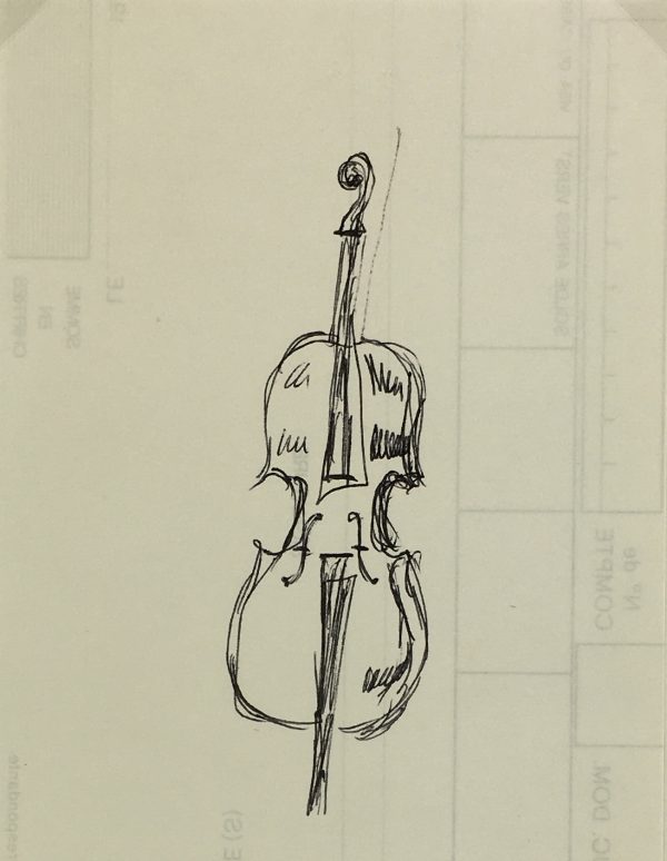 Performance Original Art - Cello, Albert Vialé, c.1970