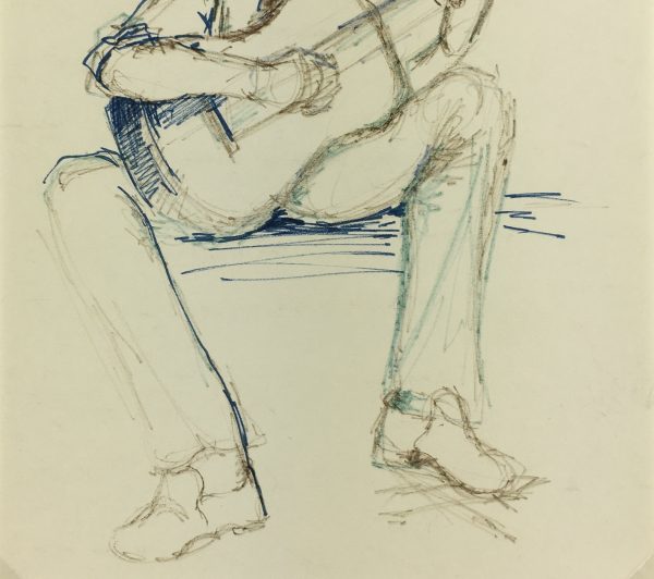 Performance Original Art - Drawing  - Guitar Player, c.1980