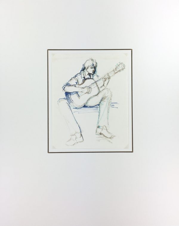 Performance Original Art - Drawing  - Guitar Player, c.1980