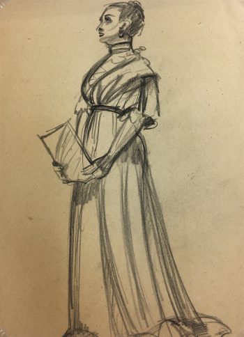 Performance Original Art - Performer, Gisèle Tanalias, c.1960