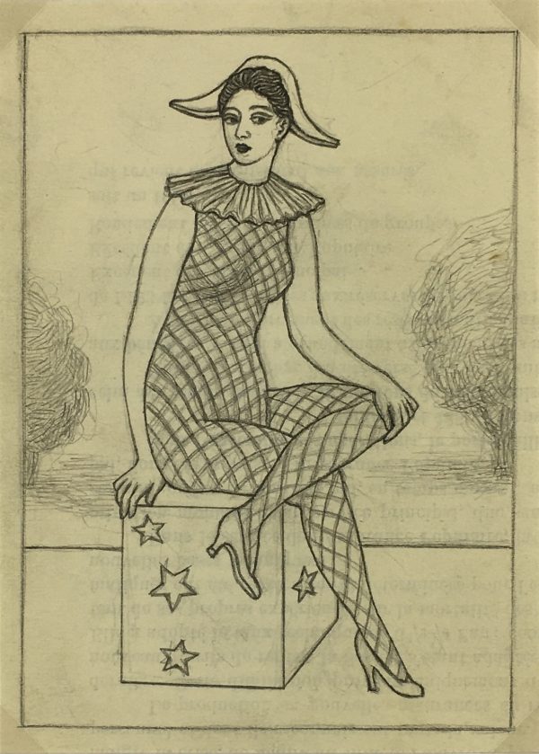 Performance Original Art - Harlequin, Albert Vialé, c.1940