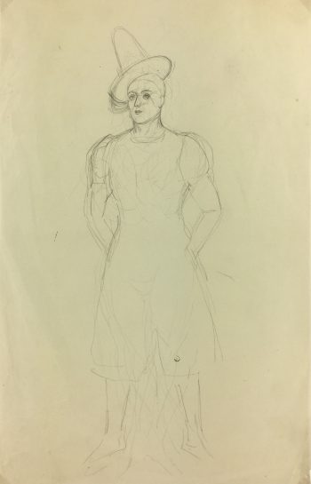 Performance Original Art - Pencil - Commedia del Arte, Albert Vialé, c.1930