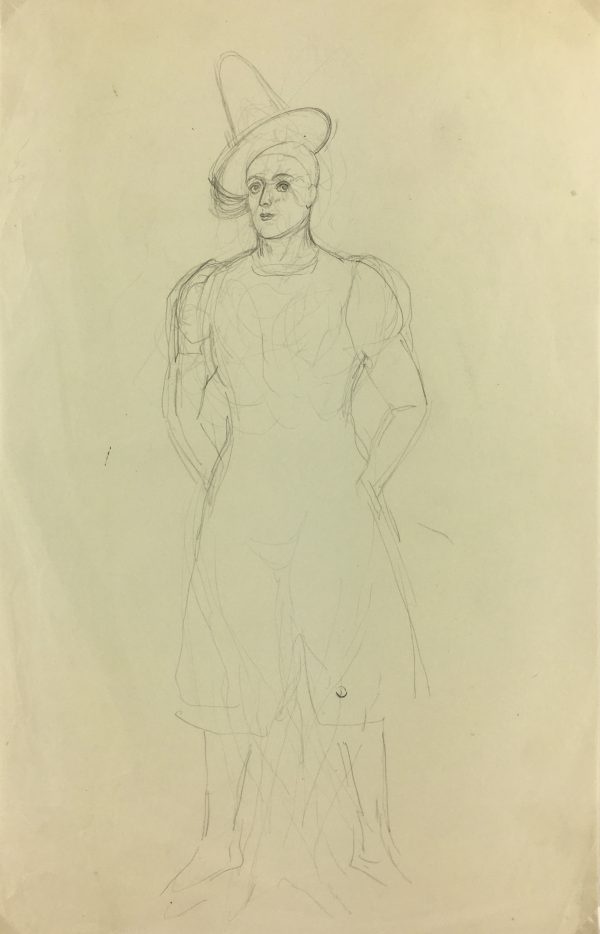 Performance Original Art - Pencil - Commedia del Arte, Albert Vialé, c.1930