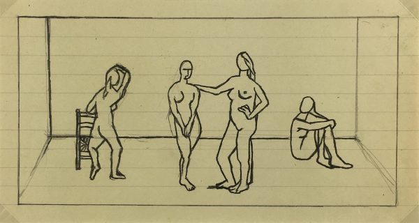 Performance Original Art - Ink - Modern, Albert Vialé, c.1950
