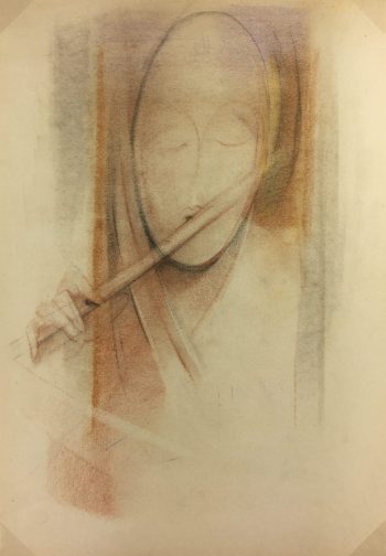 Performance Original Art - Pollasson, Pastel - Musician, 1990s