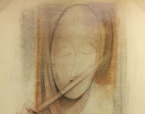 Performance Original Art - Pollasson, Pastel - Musician, 1990s