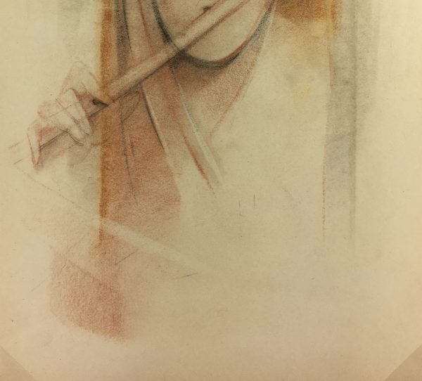 Performance Original Art - Pollasson, Pastel - Musician, 1990s