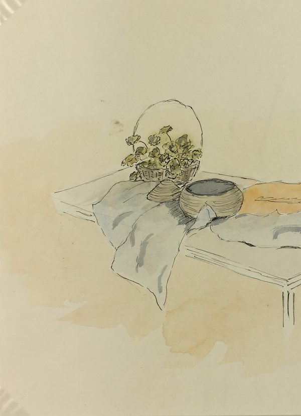 Still Life Original Art - Watercolor - Table Still Life, c.1990