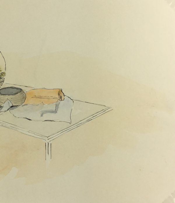 Still Life Original Art - Watercolor - Table Still Life, c.1990