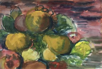 Still Life Original Art - Fruits Printemps, Nestor, c.1950