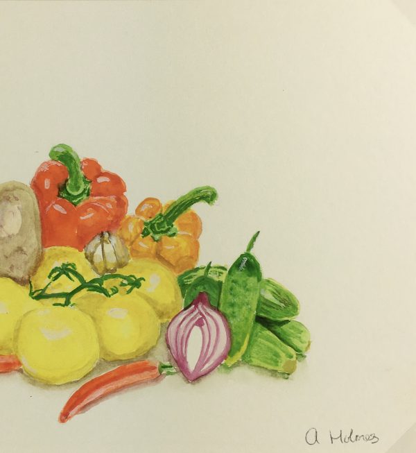 Still Life Original Art - Vegetables, Abigail Holmes-Sleney, c.2000