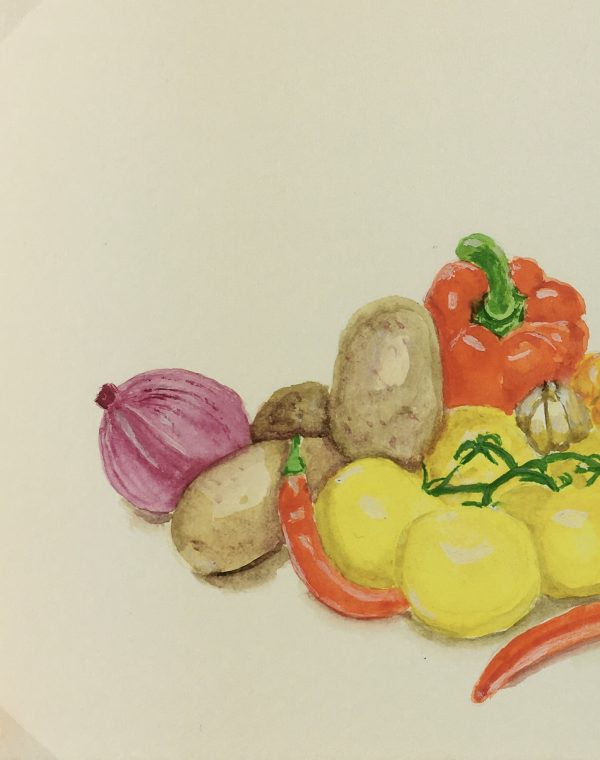 Still Life Original Art - Vegetables, Abigail Holmes-Sleney, c.2000