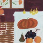 Still Life Original Art - Gouache - Folk Art, c.1960