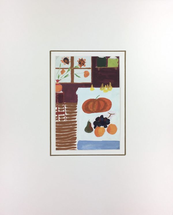 Still Life Original Art - Gouache - Folk Art, c.1960