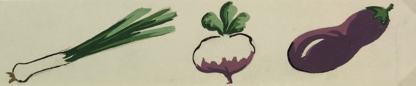 Still Life Original Art - Gouache - Vegetables, c.1960
