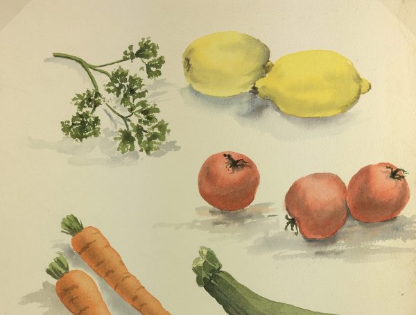 Still Life Original Art - Vegetables, English, c.1980