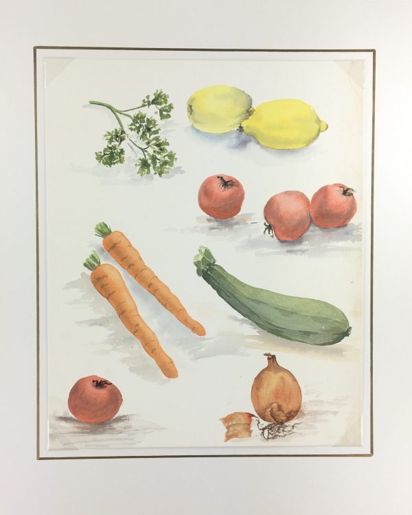Still Life Original Art - Vegetables, English, c.1980