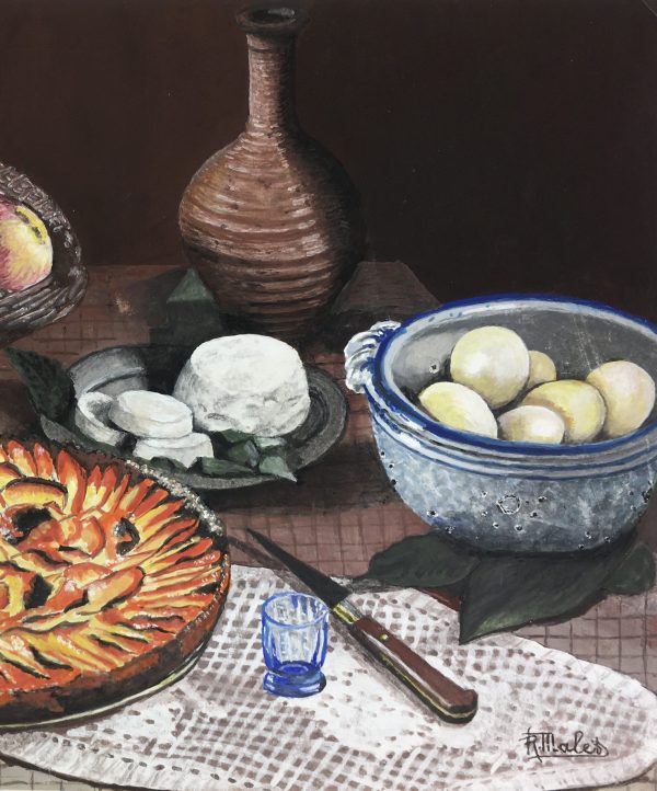 Still Life Original Art - Apple Tarte, R. Males, 1992
