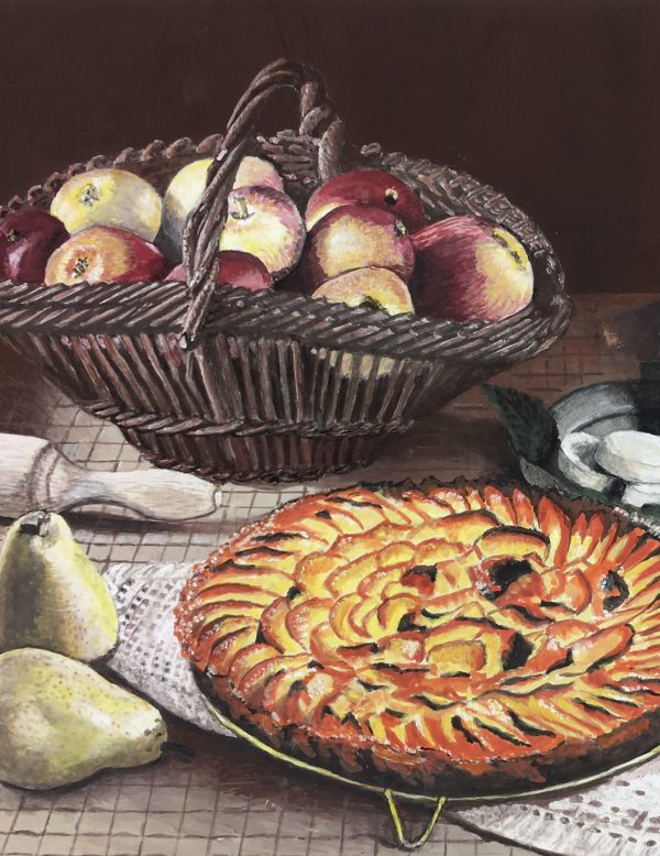 Still Life Original Art - Apple Tarte, R. Males, 1992