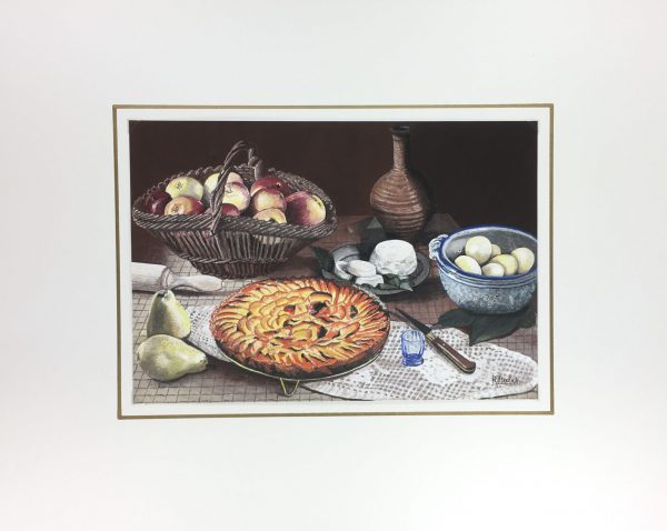 Still Life Original Art - Apple Tarte, R. Males, 1992