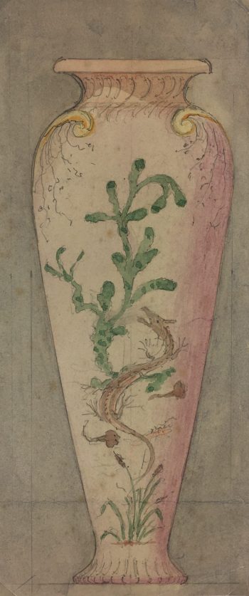 Still Life Original Art - Pink Urn, French, c.1920