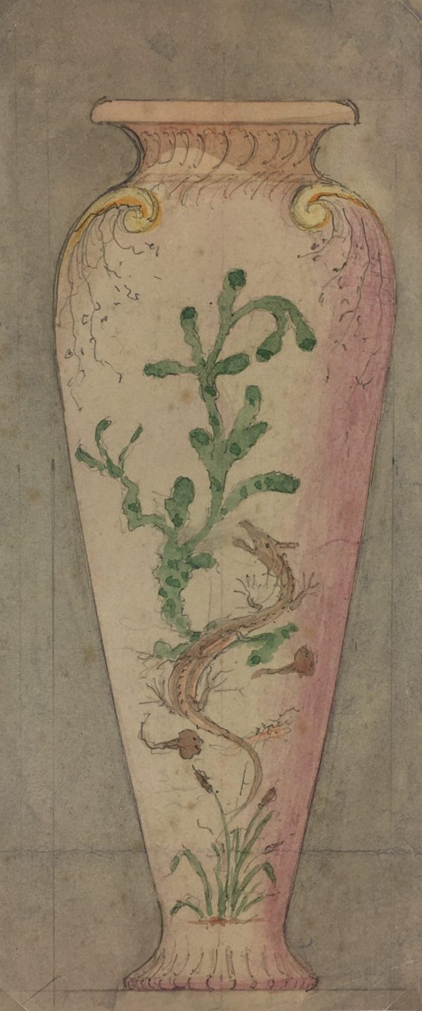Still Life Original Art - Pink Urn, French, c.1920