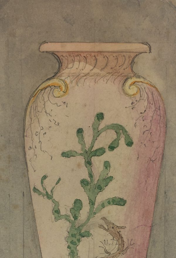 Still Life Original Art - Pink Urn, French, c.1920