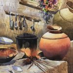 Still Life Original Art - Kitchen, Tinto, Peru, 2012