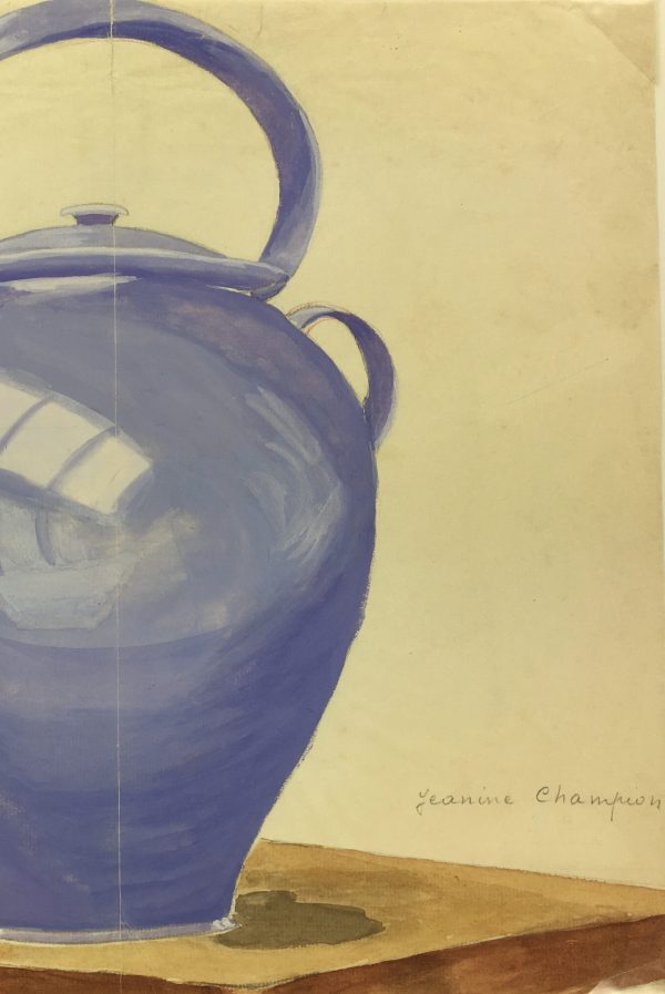 Still Life Original Art - Blue, J. Champion, c.1930